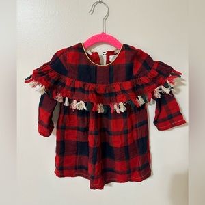 🎄🎅🏻Plaid holiday Mud Pie dress